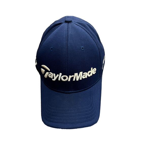 Adidas Taylormade Mens Blue Fitted Stretch Fit Flex Hat Size S/M Baseball Cap - Picture 1 of 11